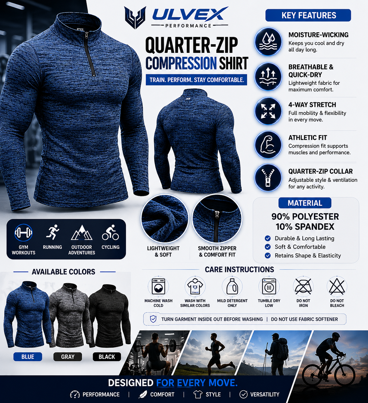 Fitness Collar Sweater