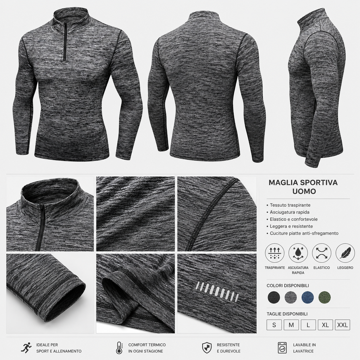 Fitness Collar Sweater